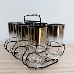 vintage highball glasses, set of 8
