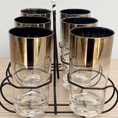 vintage highball glasses, set of 8