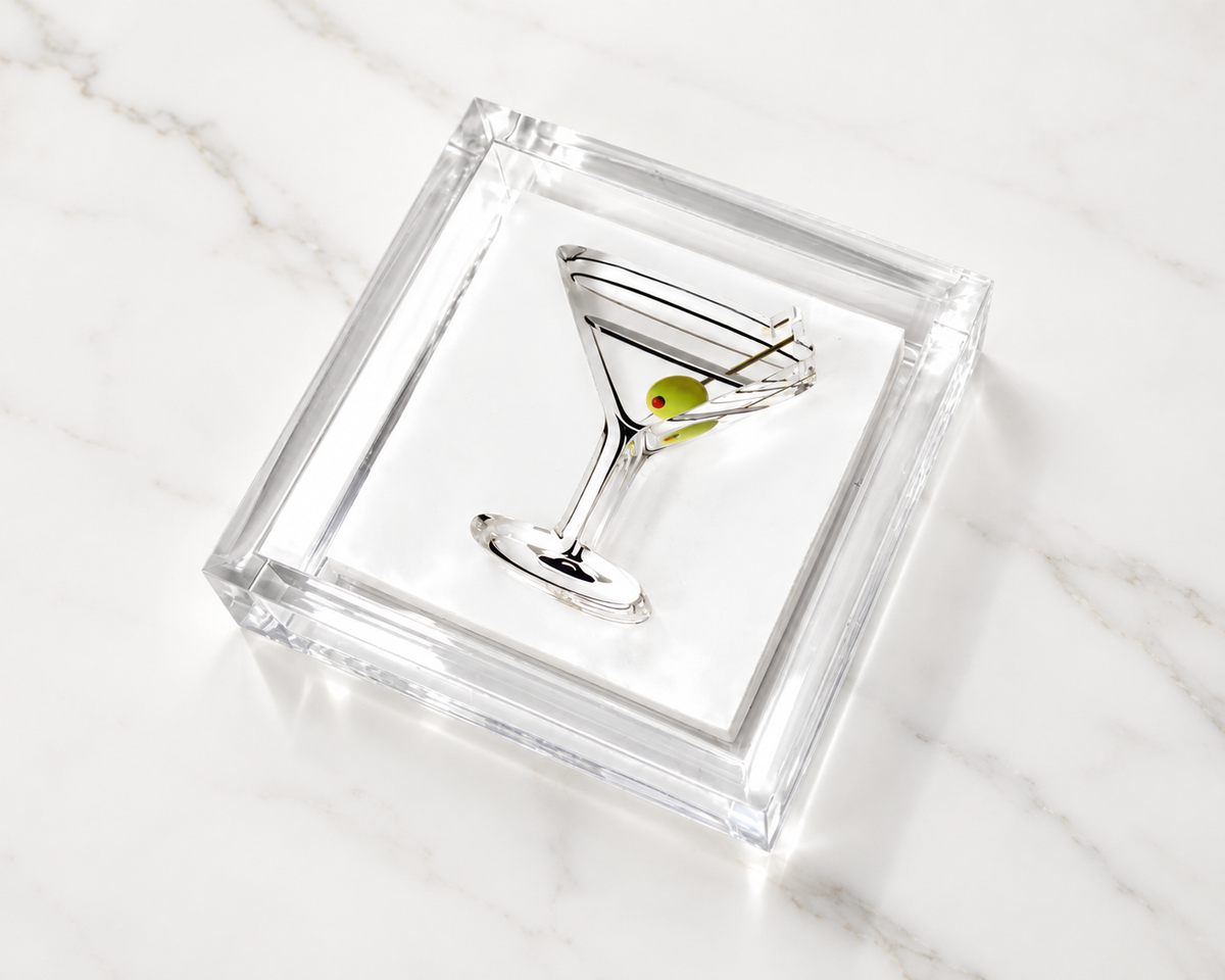 martini cocktail napkin holder