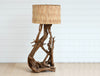 vintage driftwood floor lamp