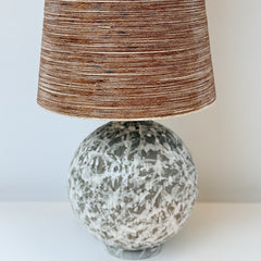 vintage midcentury drip table lamp with shade