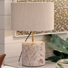pair of raw marble table lamps