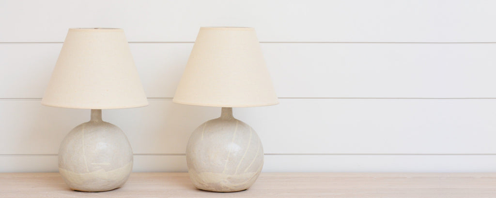 pair of round sandgate table lamps