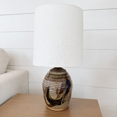 vintage ceramic table lamp with shade