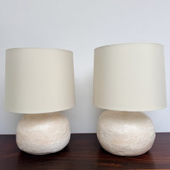 pair of round sandgate table lamps