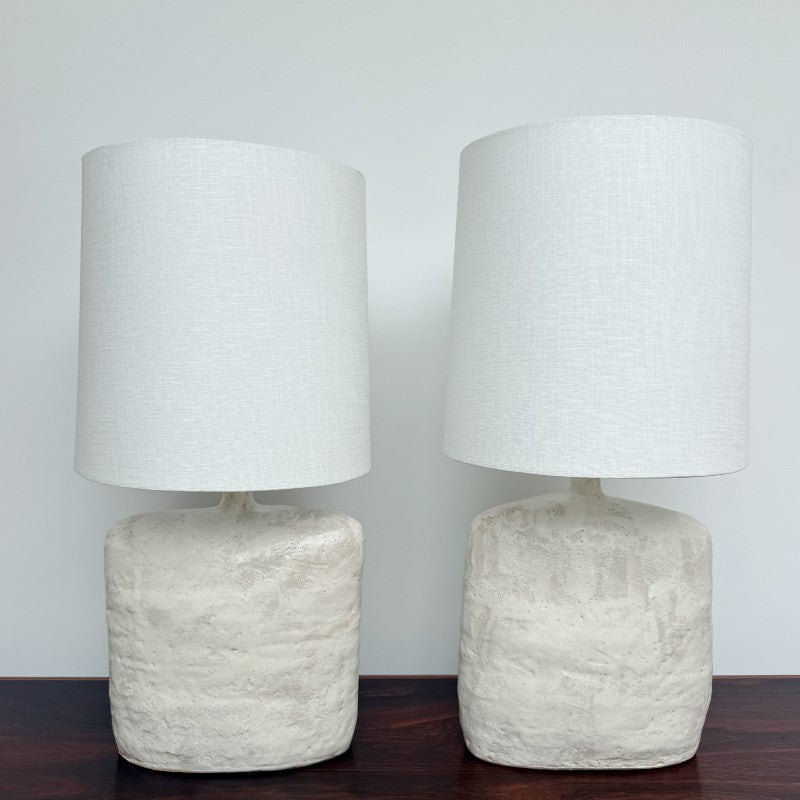 pair of square medium sandgate table lamps