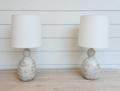 pair of sandgate gourd table lamps