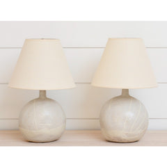 pair of round sandgate table lamps