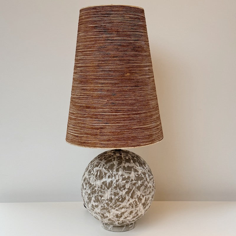 vintage midcentury drip table lamp with shade