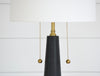 midcentury marble black table lamp