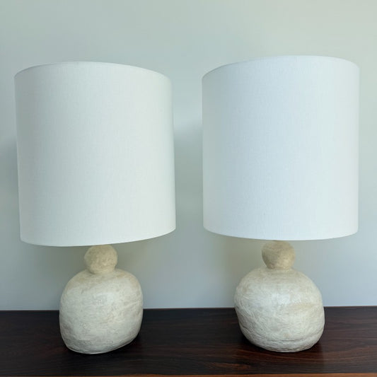 pair of sandgate gourd table lamps