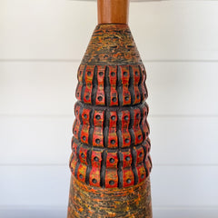 midcentury pair of lava glaze table lamps