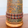 midcentury pair of lava glaze table lamps