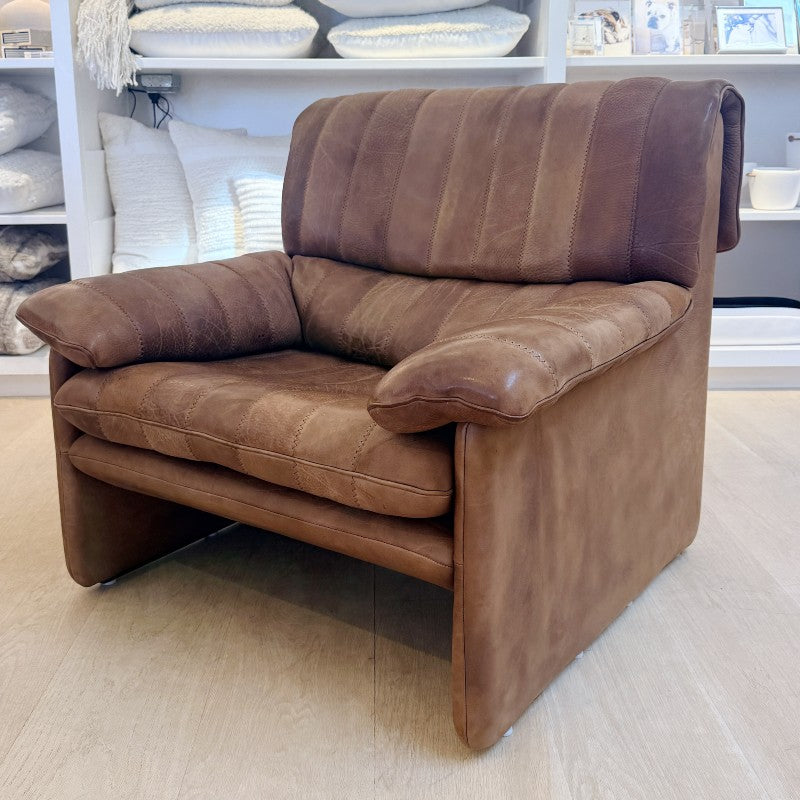 vintage de sede leather lounge chair