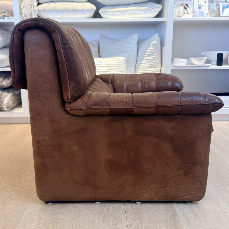 vintage de sede leather lounge chair