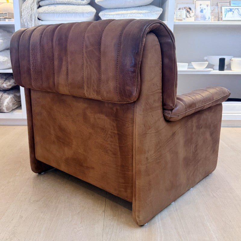 vintage de sede leather lounge chair