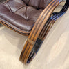 vintage bamboo and leather chair