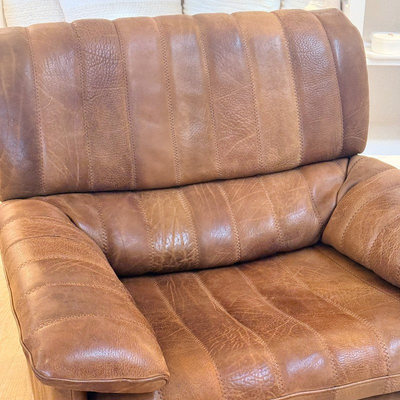 vintage de sede leather lounge chair