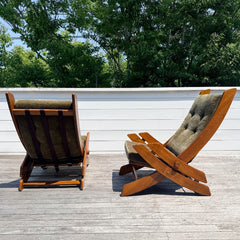 vintage pair of 70's lounge chairs