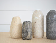 carved marble vases