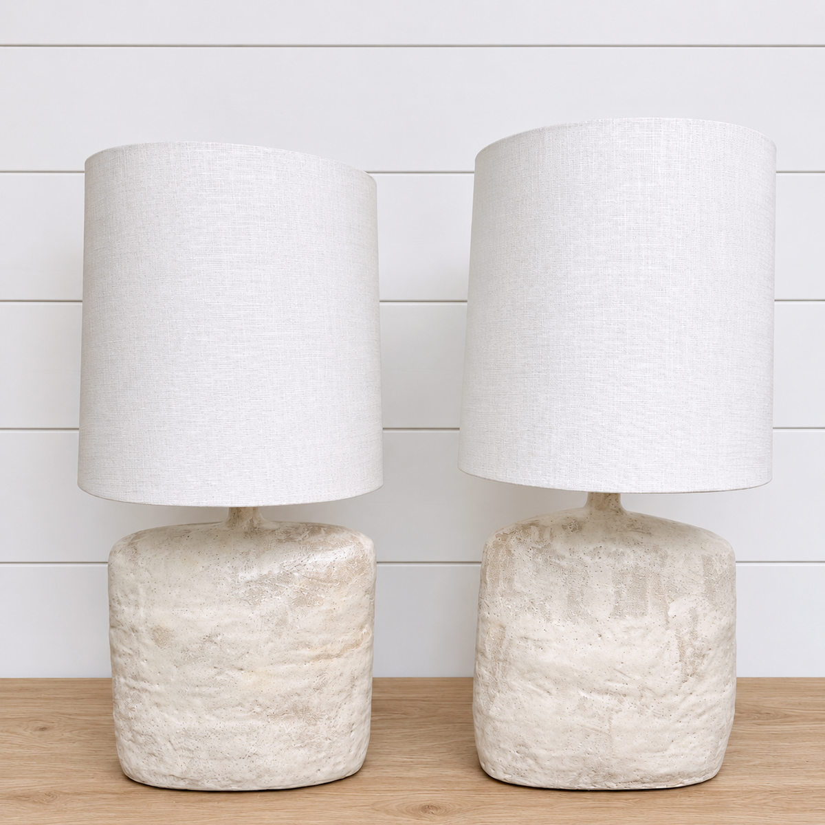 pair of square medium sandgate table lamps