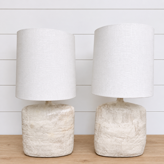 pair of square medium sandgate table lamps