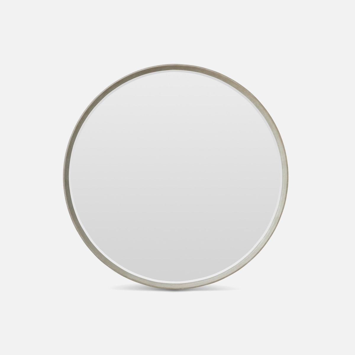 faux shagreen mirror, ivory 50"