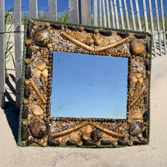vintage seashell mirror