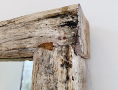 vintage wood floor mirror