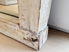 vintage wood floor mirror
