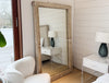 vintage wood floor mirror
