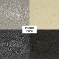 faux shagreen mirror, cool grey 38"