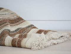 nagy beige and caramel throw