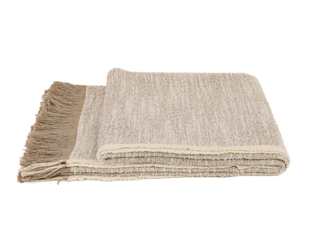 nash natural and white throw