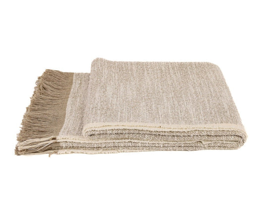nash natural and white throw