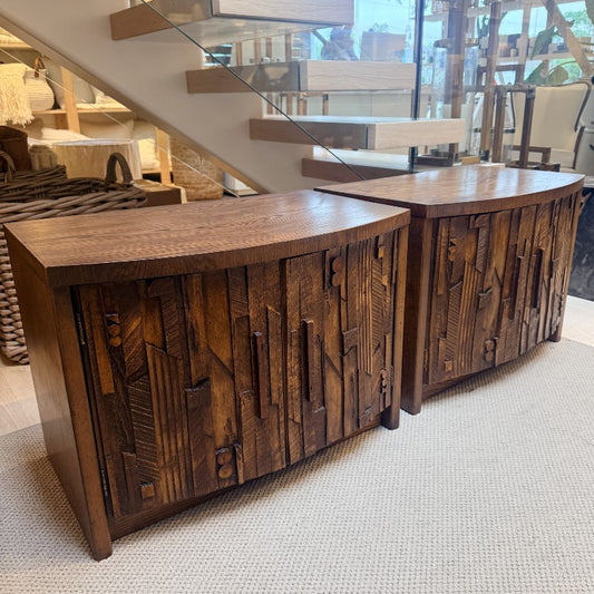 vintage pair of midcentury modern end tables