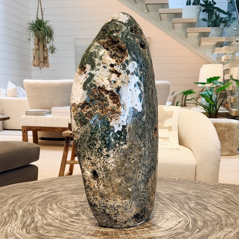 ocean jasper freeform sculpture
