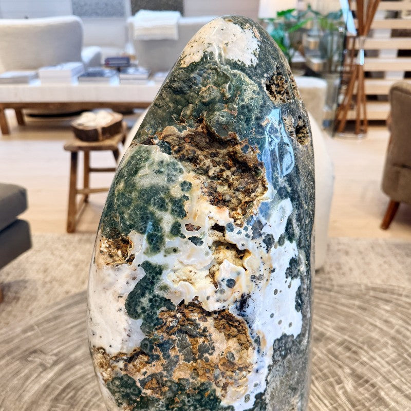 ocean jasper freeform sculpture