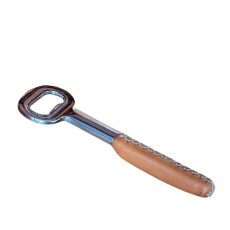 leather wrapped bottle opener
