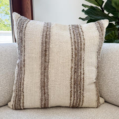 becker natural and mink pillow 23x23