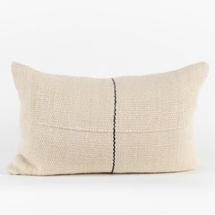 thin stripe black & natural pillow