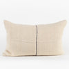 thin stripe black & natural pillow