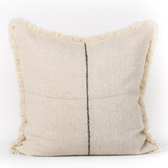 thin stripe black & natural pillow