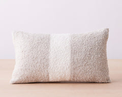 napa grey with ivory stripe pillow, 12x20