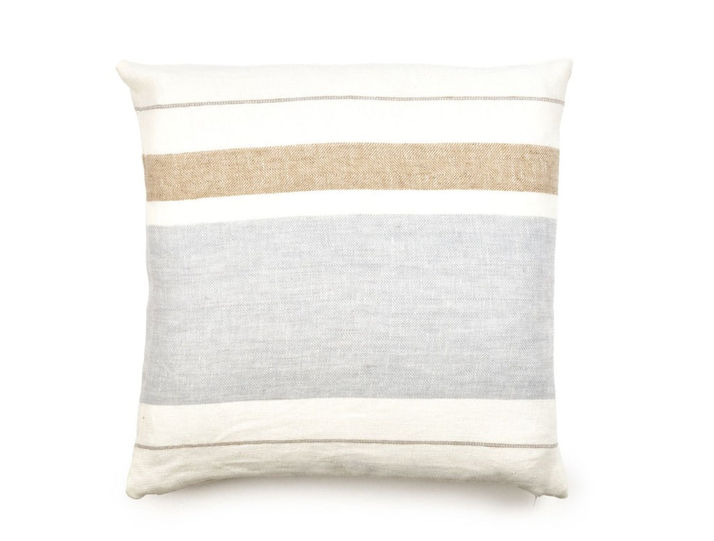 belgian oyster stripe pillow