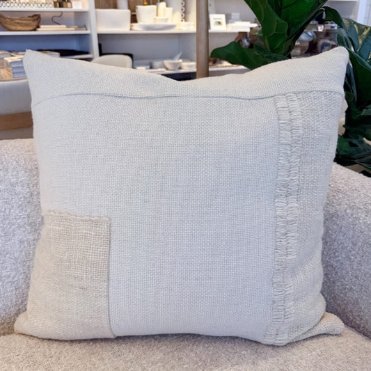 woven patchwork pillow