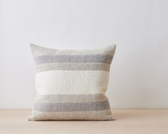 napa ivory, grey, slate stripe pillow, 24x24