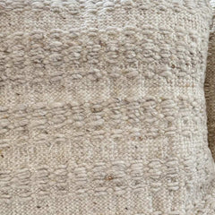 linen and wool beige pillow