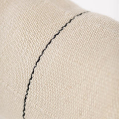 thin stripe black & natural pillow