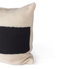 wide stripe black & natural pillow